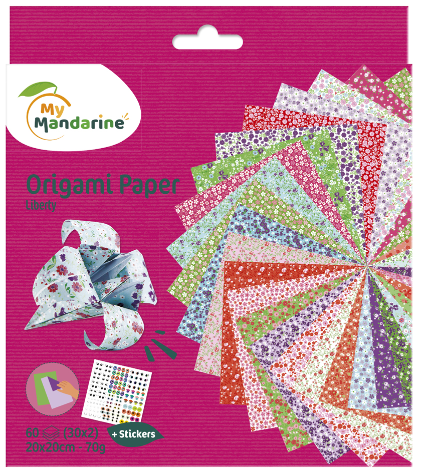 My Mandarine Feuilles à plier Origami Paper 'Liberty'