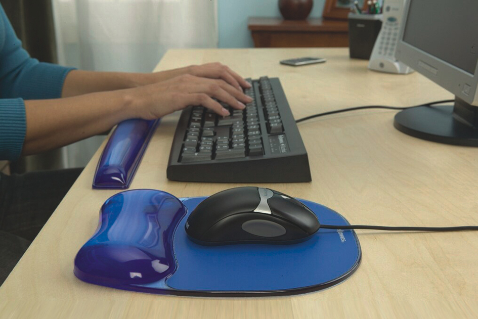 Fellowes Repose-poignets gel pour clavier Crystals Gel, bleu