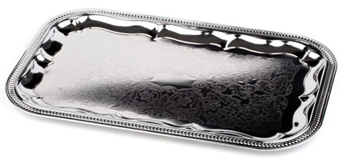 APS Plat de service, rectangulaire, 530 x 325 mm, argent