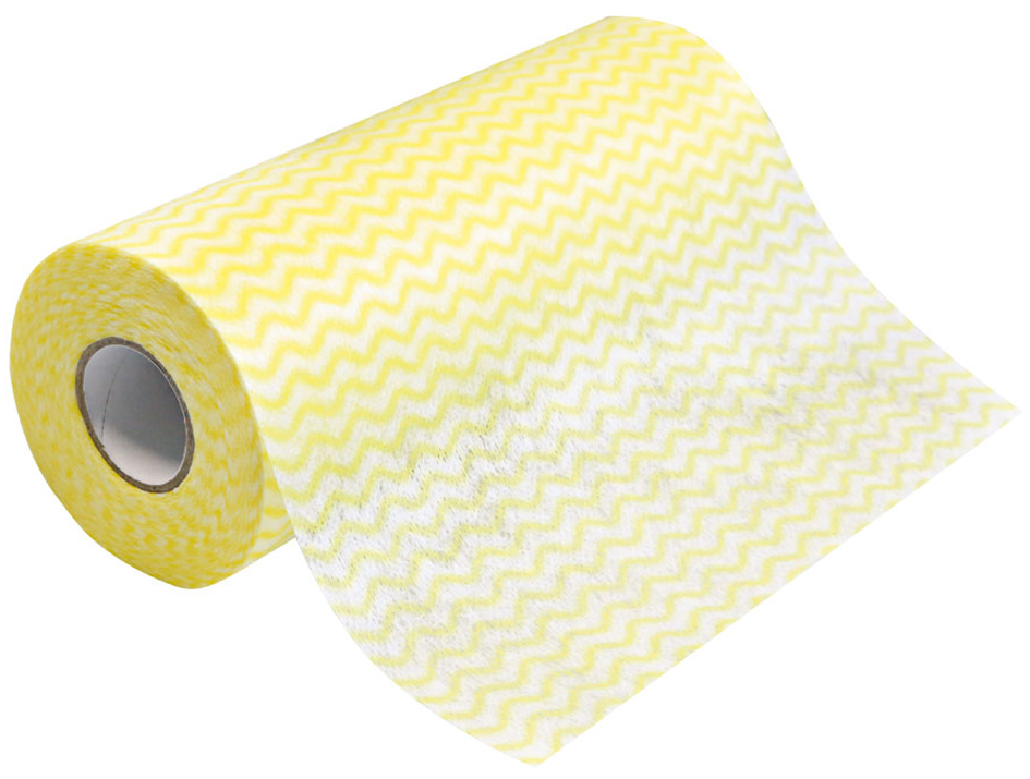 HYGOCLEAN Torchon & chiffon de nettoyage, sur rouleau, jaune