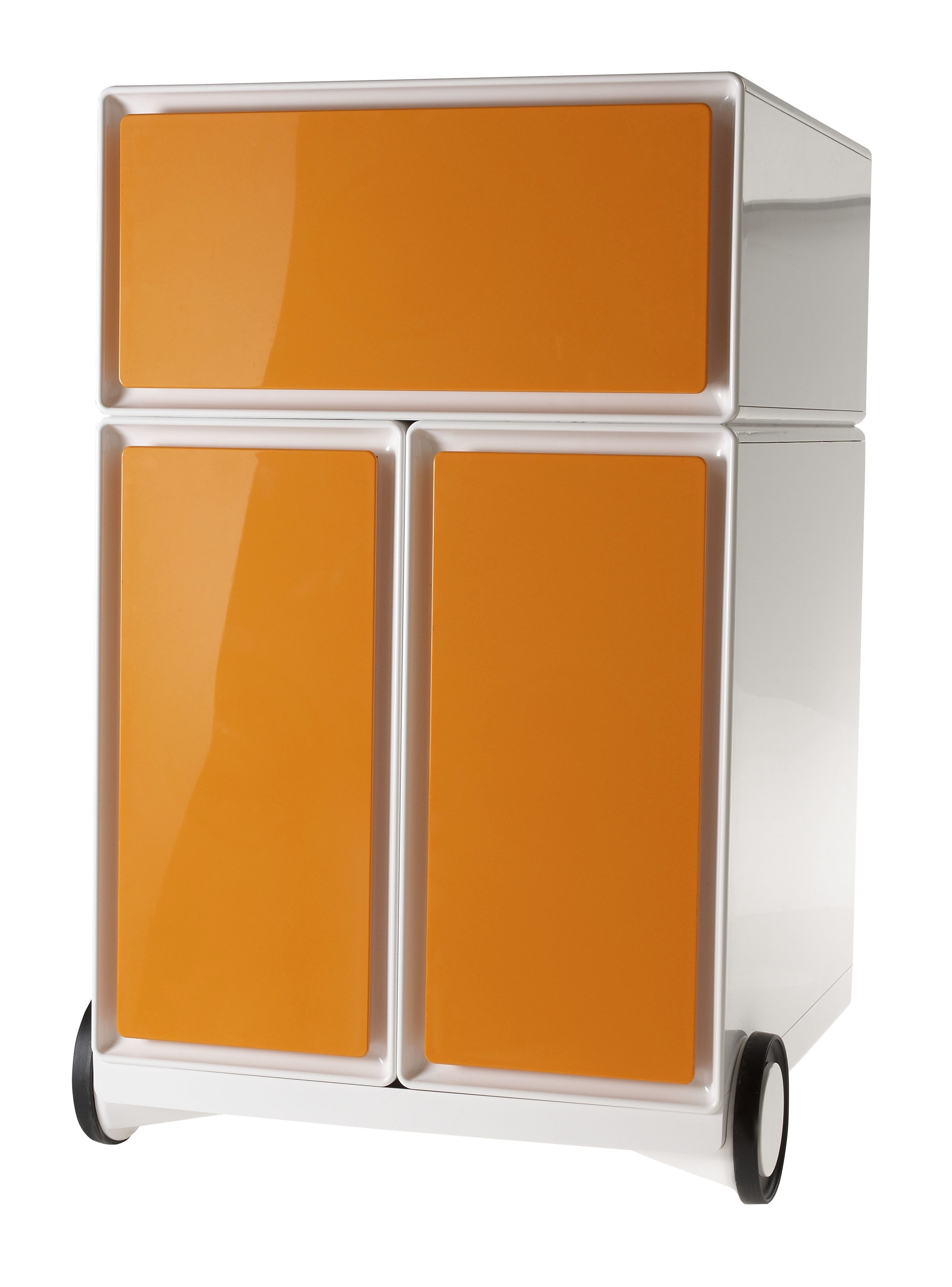 PAPERFLOW Caisson mobile 'easyBox', 1 tiroir, blanc / orange