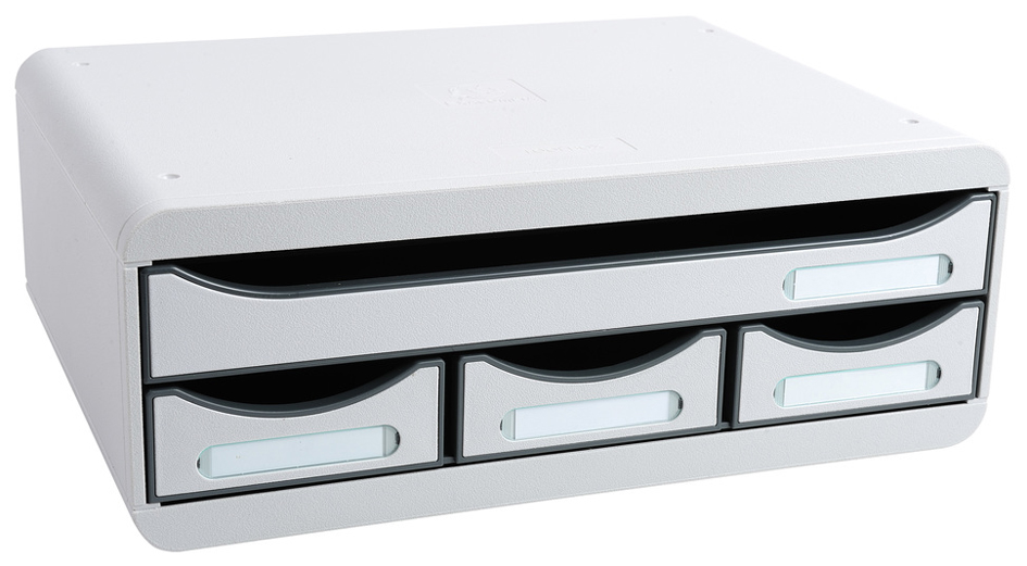 EXACOMPTA Module de classement TOOLBOX MINI, 4 tiroirs, gris