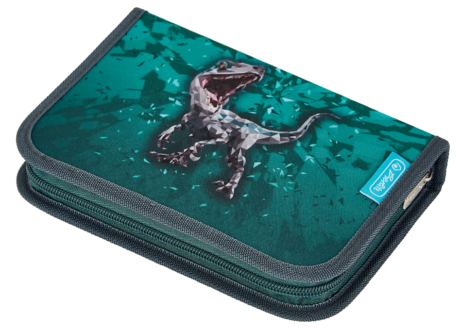 herlitz Étui scolaire 'Green Rex', 31 pièces