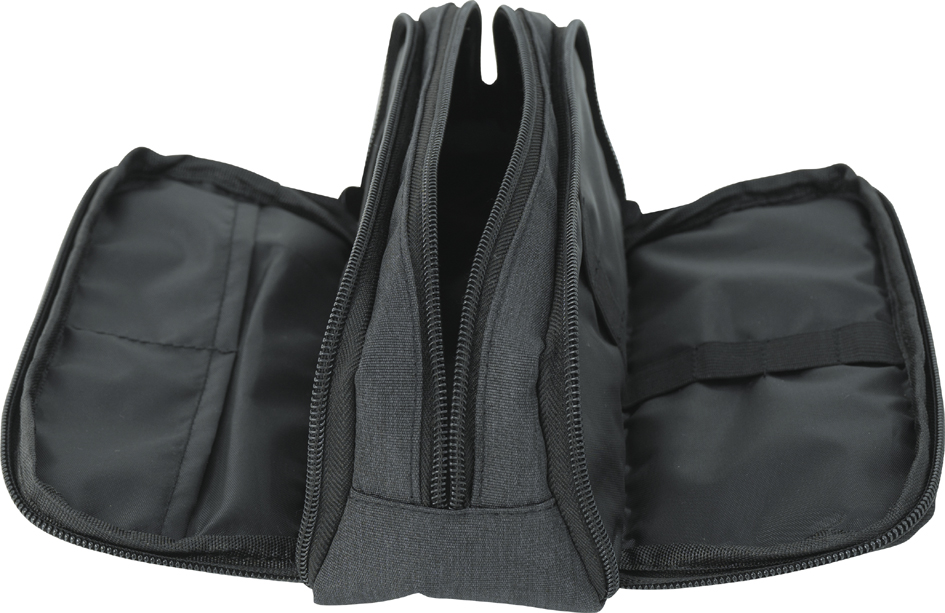 Trousse avec 3 compartiments, ouvert
