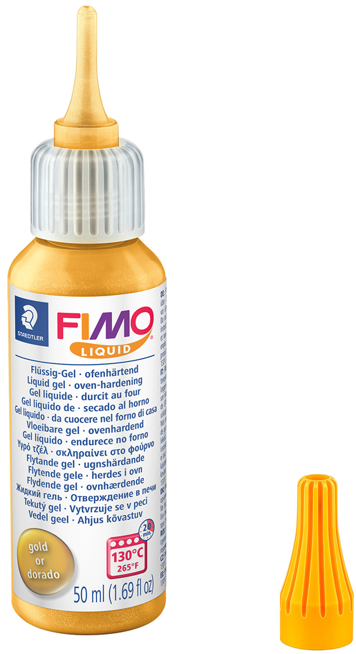 FIMO Gel liquide décoratif, durcit au four, 50 ml, or