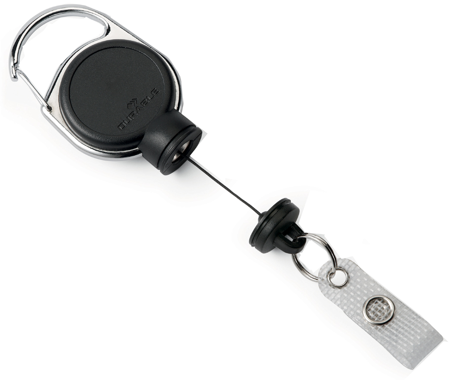 DURABLE Enrouleur 'EXTRA STRONG', pour porte-carte, noir