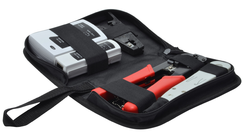DIGITUS Kit d'outils réseau, sac de transport inclus