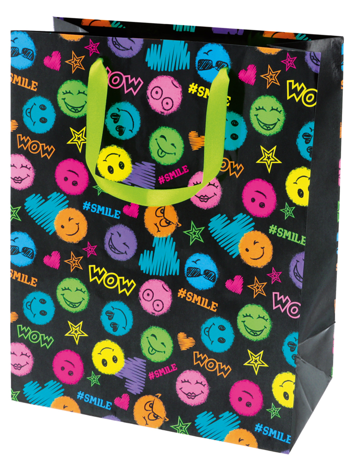 SUSY CARD Sac cadeau 'Smile black'
