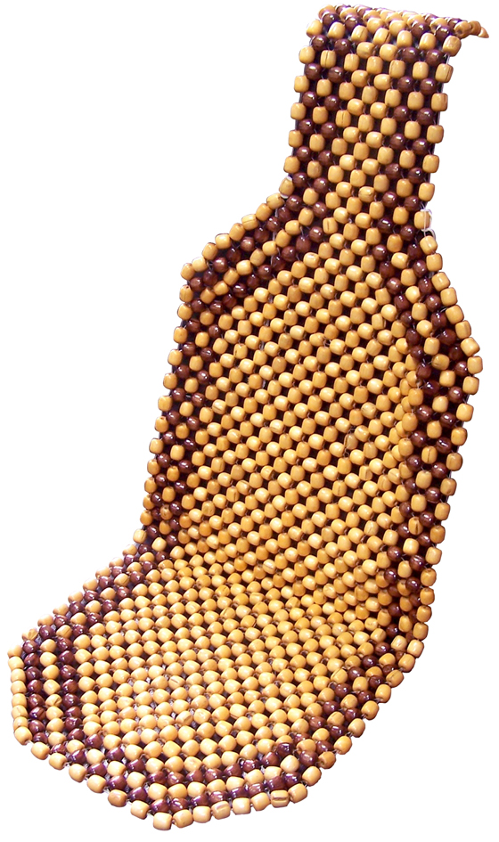 IWH Couvre-siège de voiture en billes de bois, beige