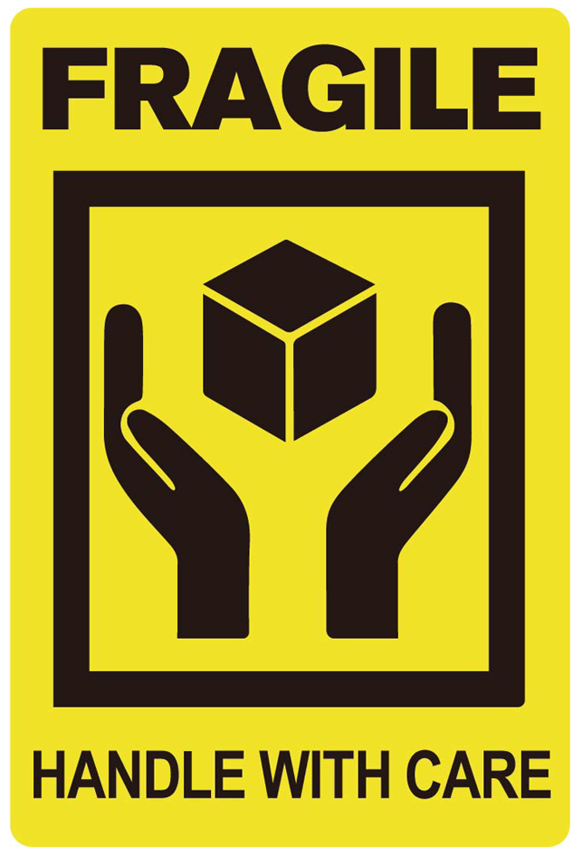 rillprint Étiquette 'HANDLE WITH CARE / FRAGILE'