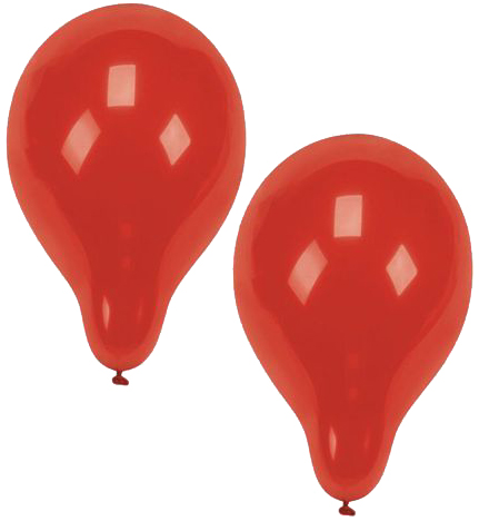 PAPSTAR Ballon de baudruche, diamètre: 250 mm, rouge