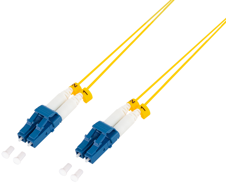 LogiLink Câble patch fibre optique, 2x LC-Duplex, OS2, 0,5 m