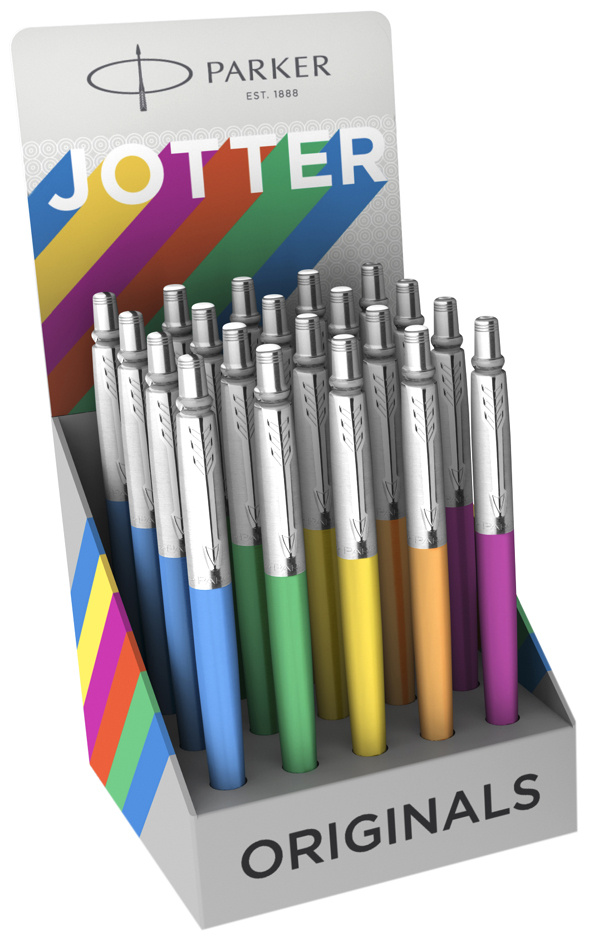 PARKER Stylo à bille JOTTER ORIGINALS, présentoir de 20