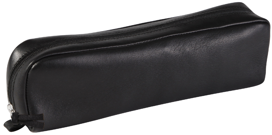 Clairefontaine Trousse rectangulaire, cuir noir