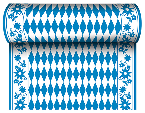 PAPSTAR Chemin de table 'Bleu/Blanc', (l)400 x (L)24 m