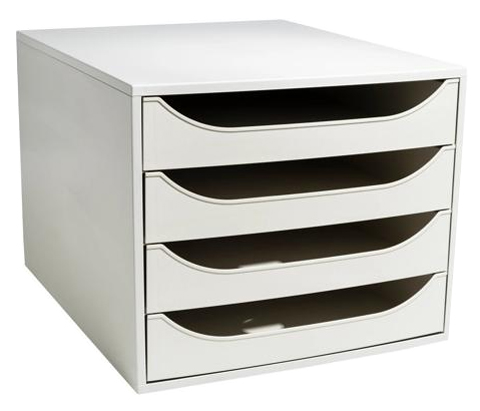 EXACOMPTA Module de classement ECOBOX, 4 tiroirs, gris