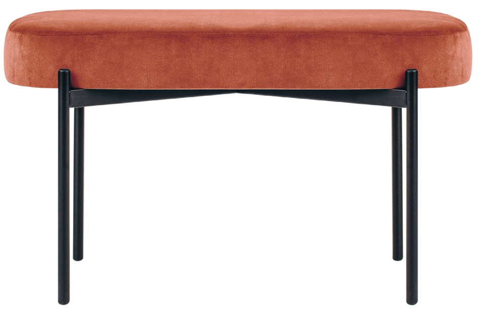 PAPERFLOW Banc oval GAIA, taille M, habillage velours