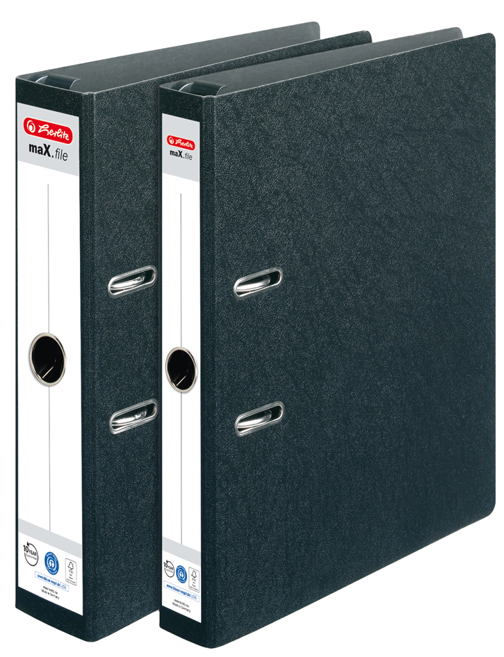 herlitz Classeur suspendu maX.file, dos: 50 mm, noir