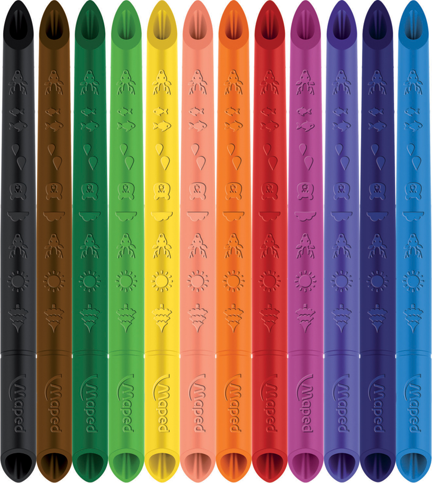 Crayon de couleur COLOR'PEPS INFINITY, 12 crayons