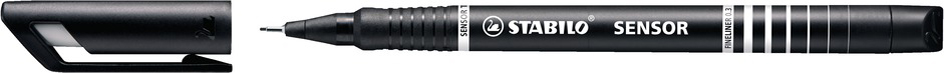 STABILO Feutre à pointe fine sensor F, tracé: 0,3 mm, noir
