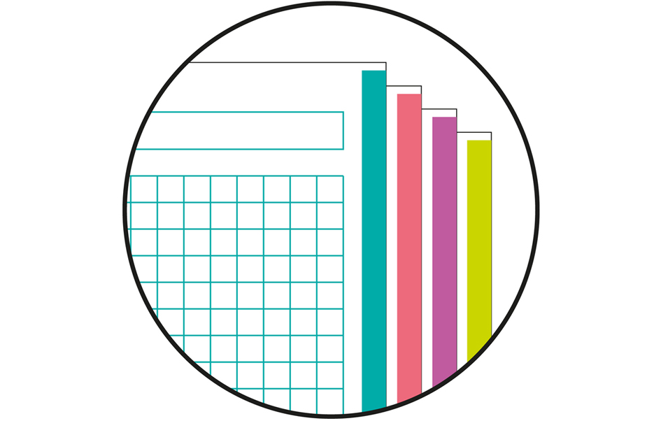 Visuel de référence: montre les bandes de couleur "vif"