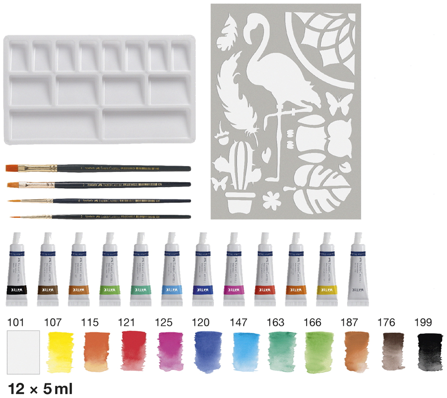 Kit d'aquarelle, 18 pièces, garniture
