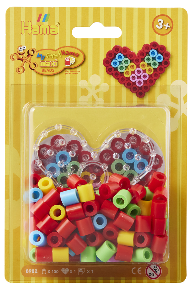 Hama Perles à repasser maxi 'Petit coeur', sous blister