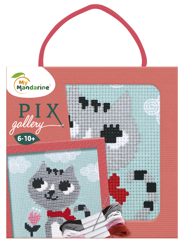 Kit à broder "Pix Gallery", Chat