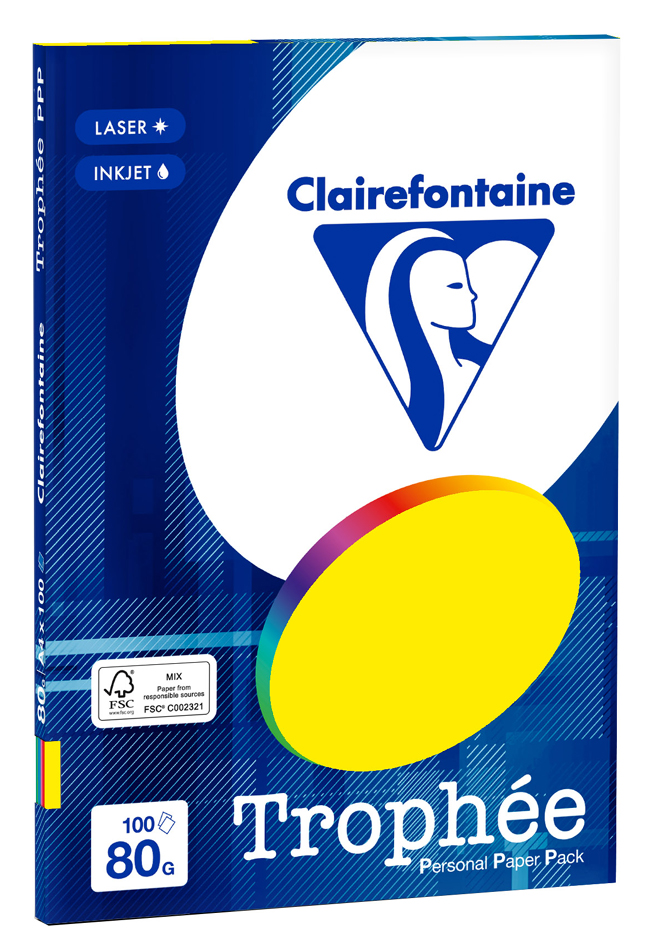 Clairefontaine Papier universel Trophée, A4, assorti intense