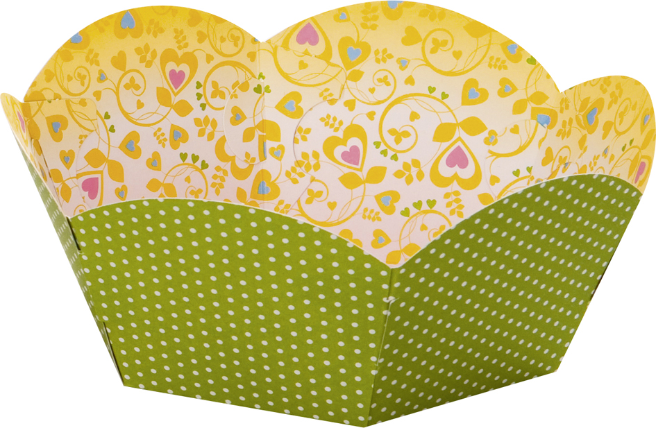Panier pour cadeaux en carton imprimé