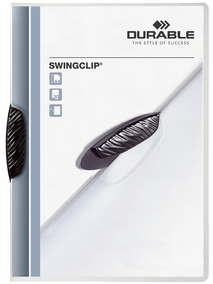 DURABLE Chemise à clip SWINGCLIP, A4, clip noir