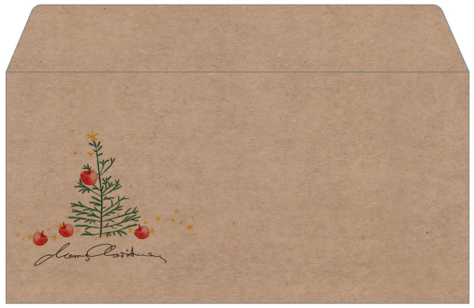 sigel Enveloppe de Noël 'Christmas with apples', long