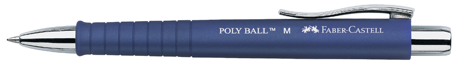 Stylo à bille rétractable POLY BALL, bleu