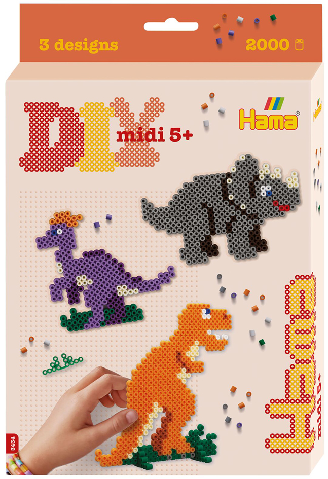 HAMA Perles à repasser midi 'Dinosaures', emballage cadeau