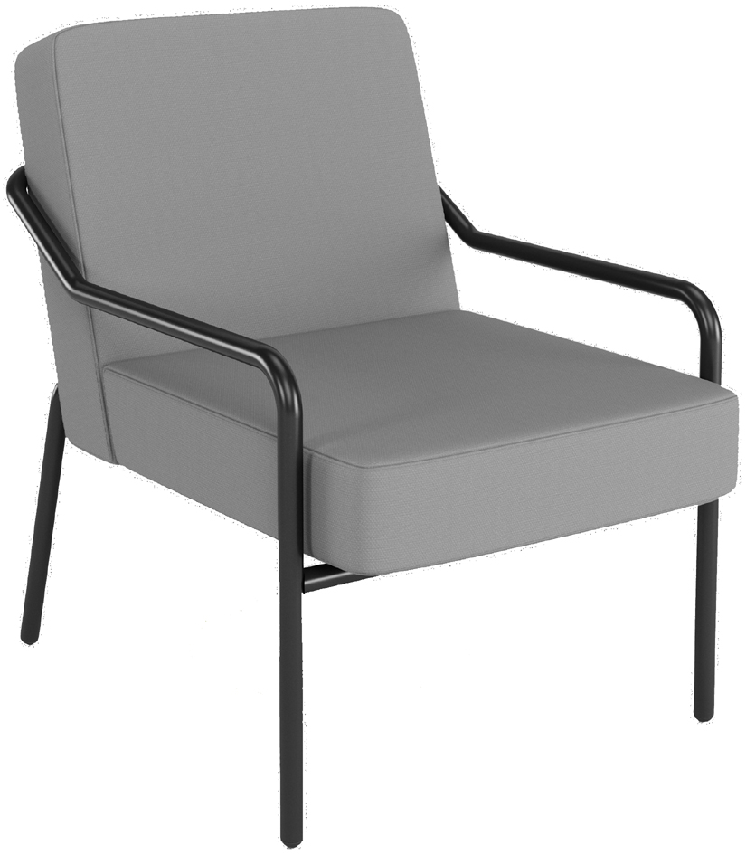 PAPERFLOW Fauteuil visiteur d'extérieur MEDSO KLASSIK M gris