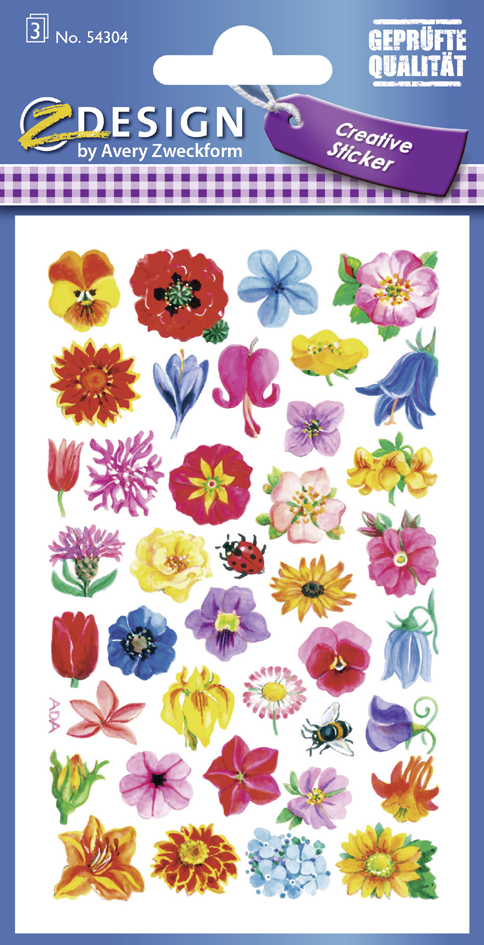 ZDesign CREATIVE Sticker 'fleurs', coloré