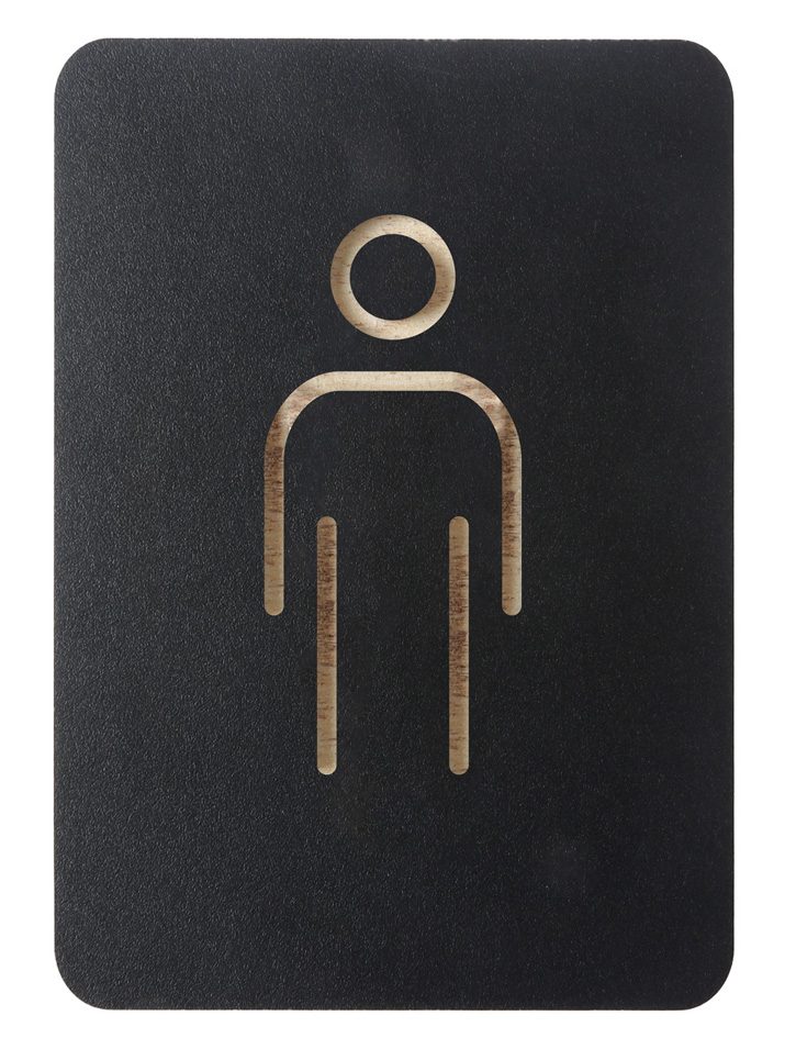 EUROPEL Pictogramme 'WC hommes', noir