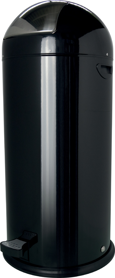 helit Poubelle à pédale 'the step dome', 52 litres, noir