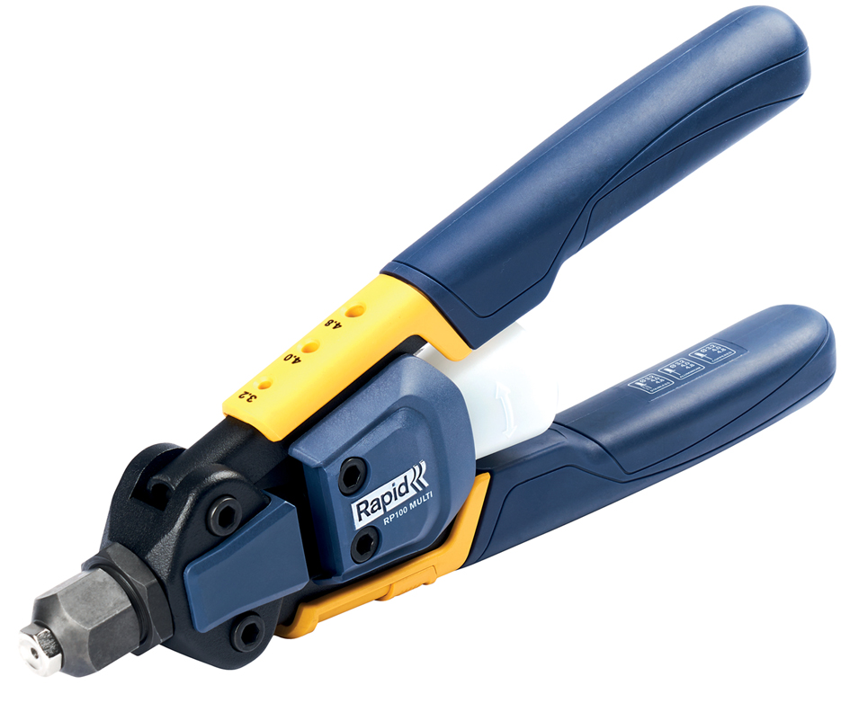 Rapid Pince à riveter RP100 Multi, bleu/jaune