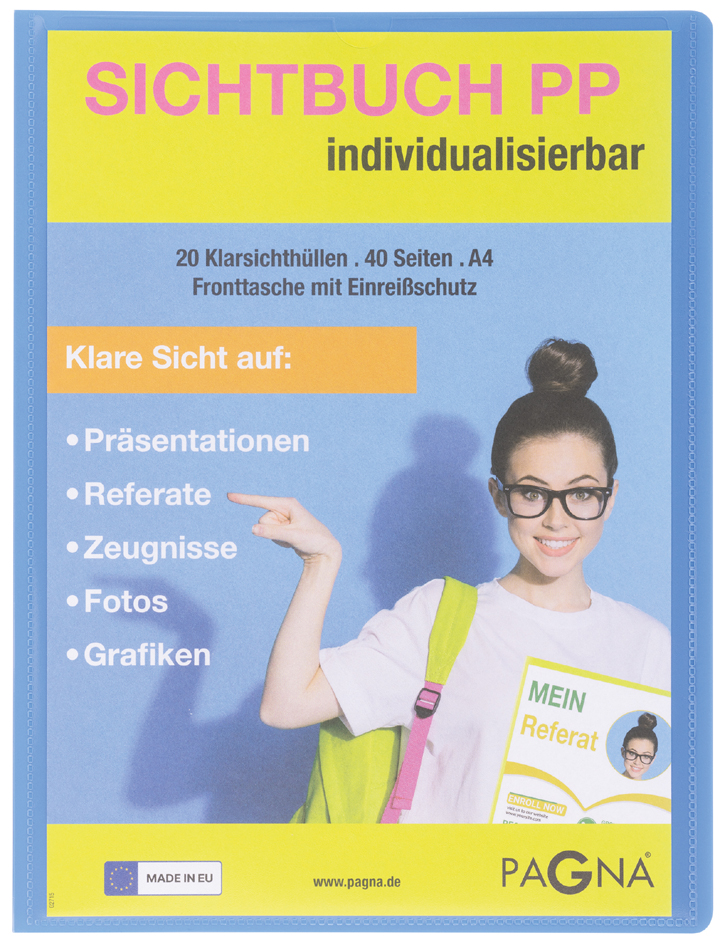 PAGNA Protège-documents de présentation 'School', bleu clair