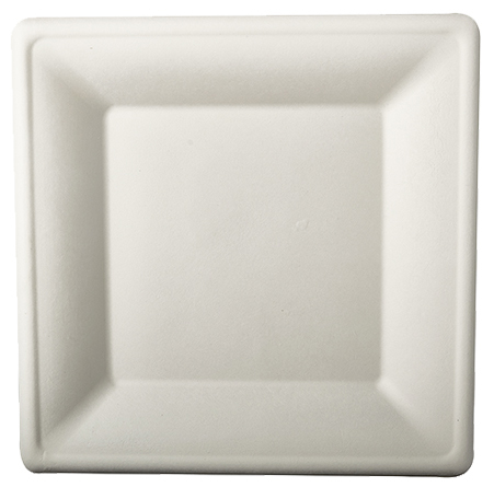 PAPSTAR Assiette en canne à sucre 'pure', carré, 155x155 mm