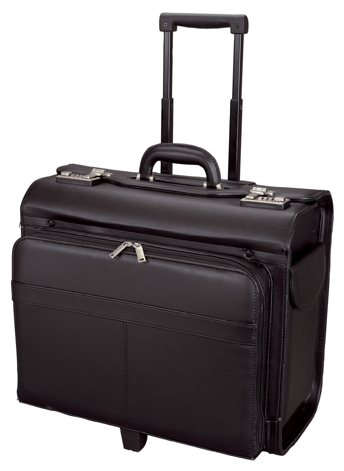 Alassio Valise pour pilotes 'SAN REMO', en similicuir, noir