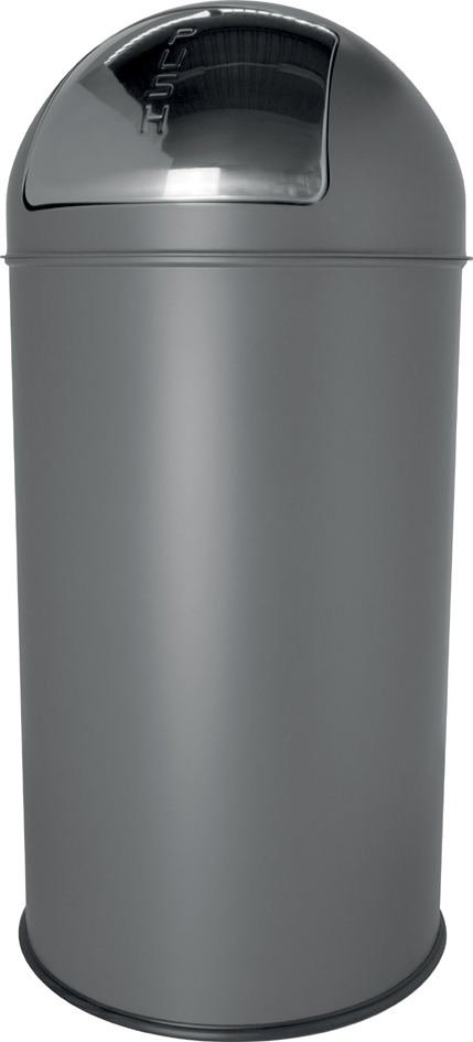 helit Poubelle en métal 'the dome', 30 litres, gris moyen