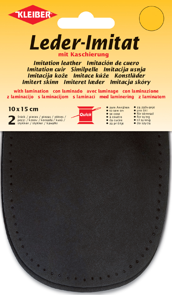 KLEIBER Patch imitation cuir avec doublure, noir