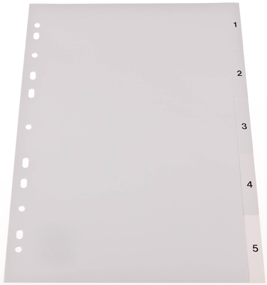proOFFICE Intercalaires en plastique, numériques, A4
