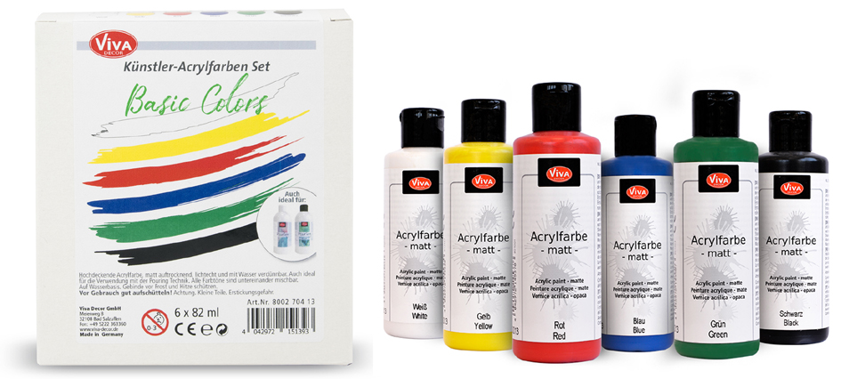 Sets de peinture acrylique, bouteille