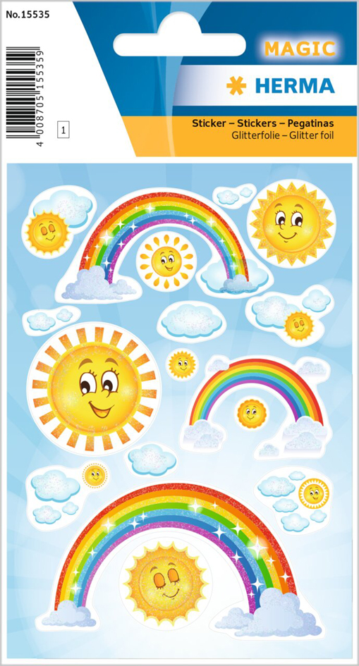 HERMA Sticker MAGIC 'Rainbow', en film, pailleté