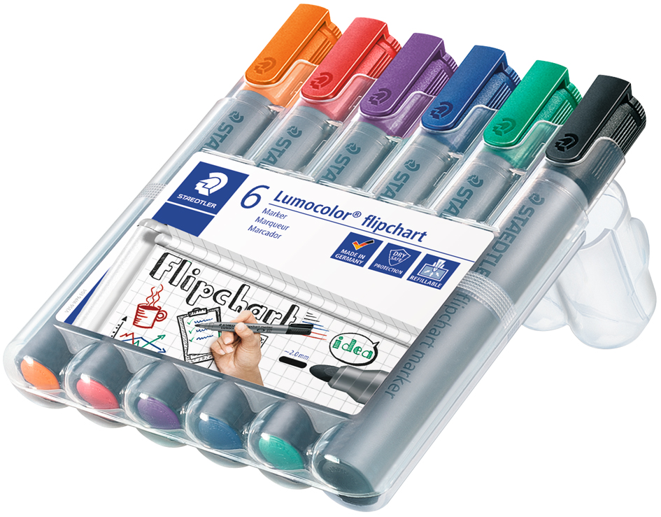 STAEDTLER Marqueur de conférence 356 Lumocolor, étui de 6