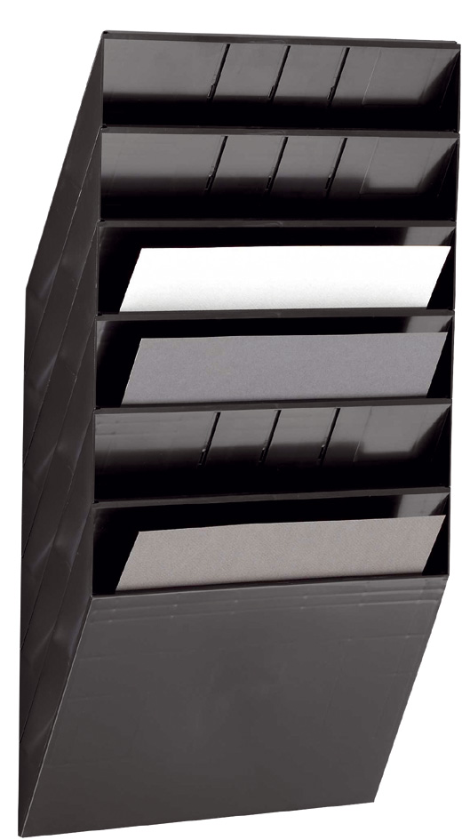 DURABLE Set porte-brochures mural 'FLEXIBOXX 6', A4, noir