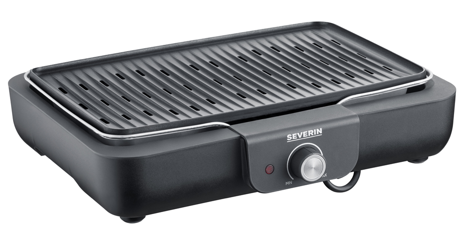 SEVERIN Grill de table PG 8556, avec plaque, noir